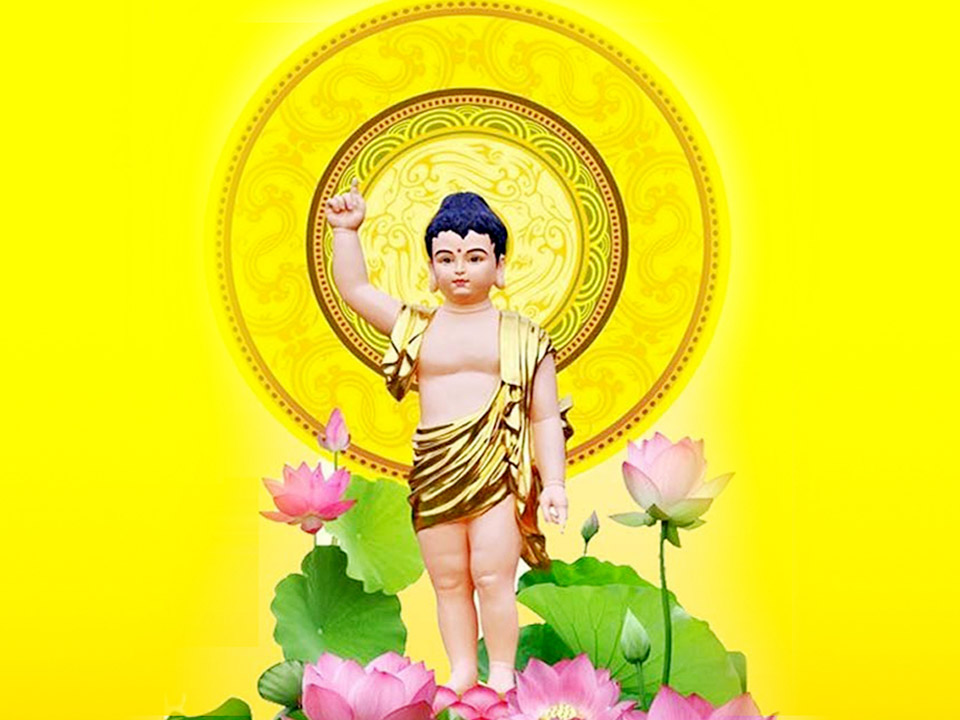 Hình ảnh Phật Thích Ca đản sanh